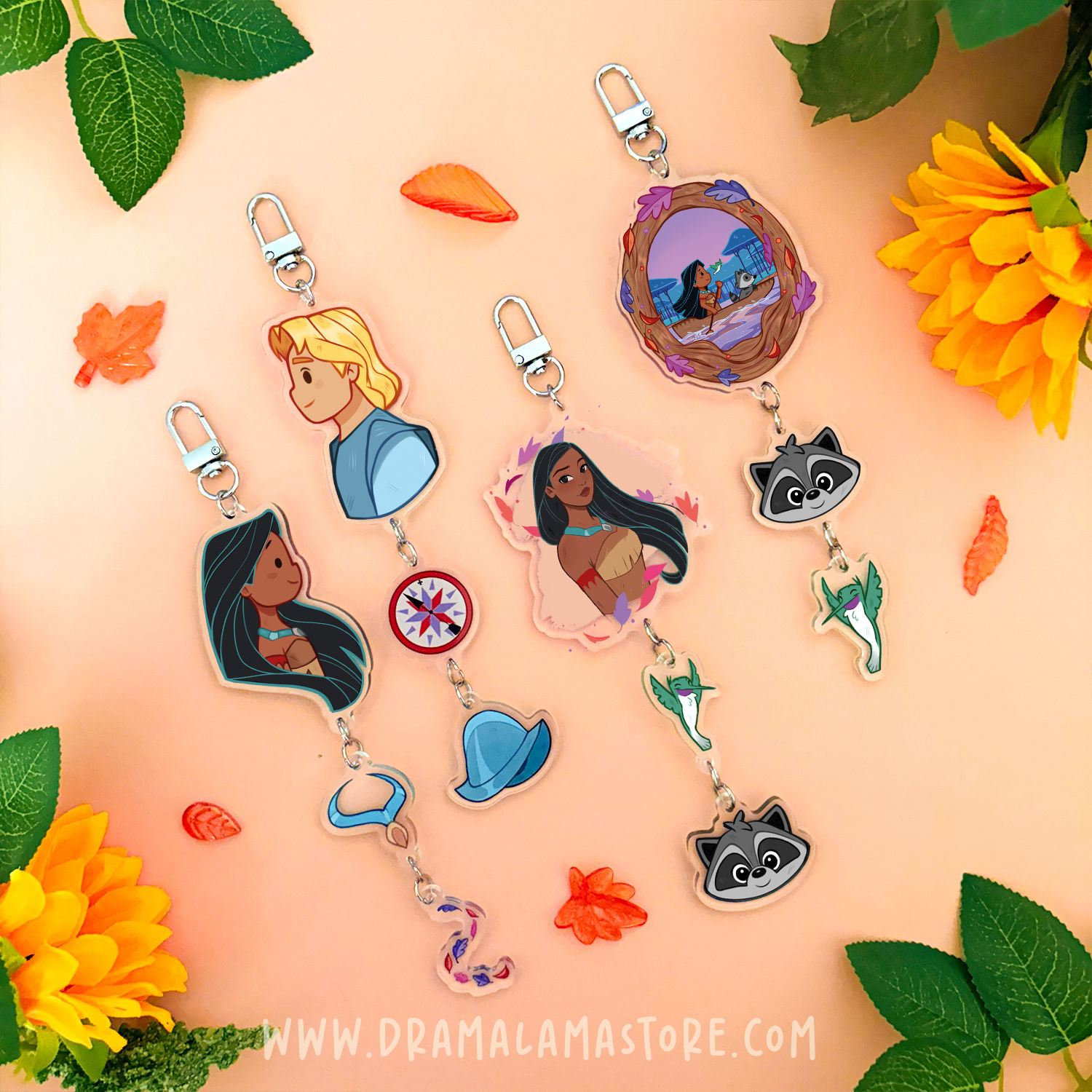 Pocahontas Acrylic Bag Charm