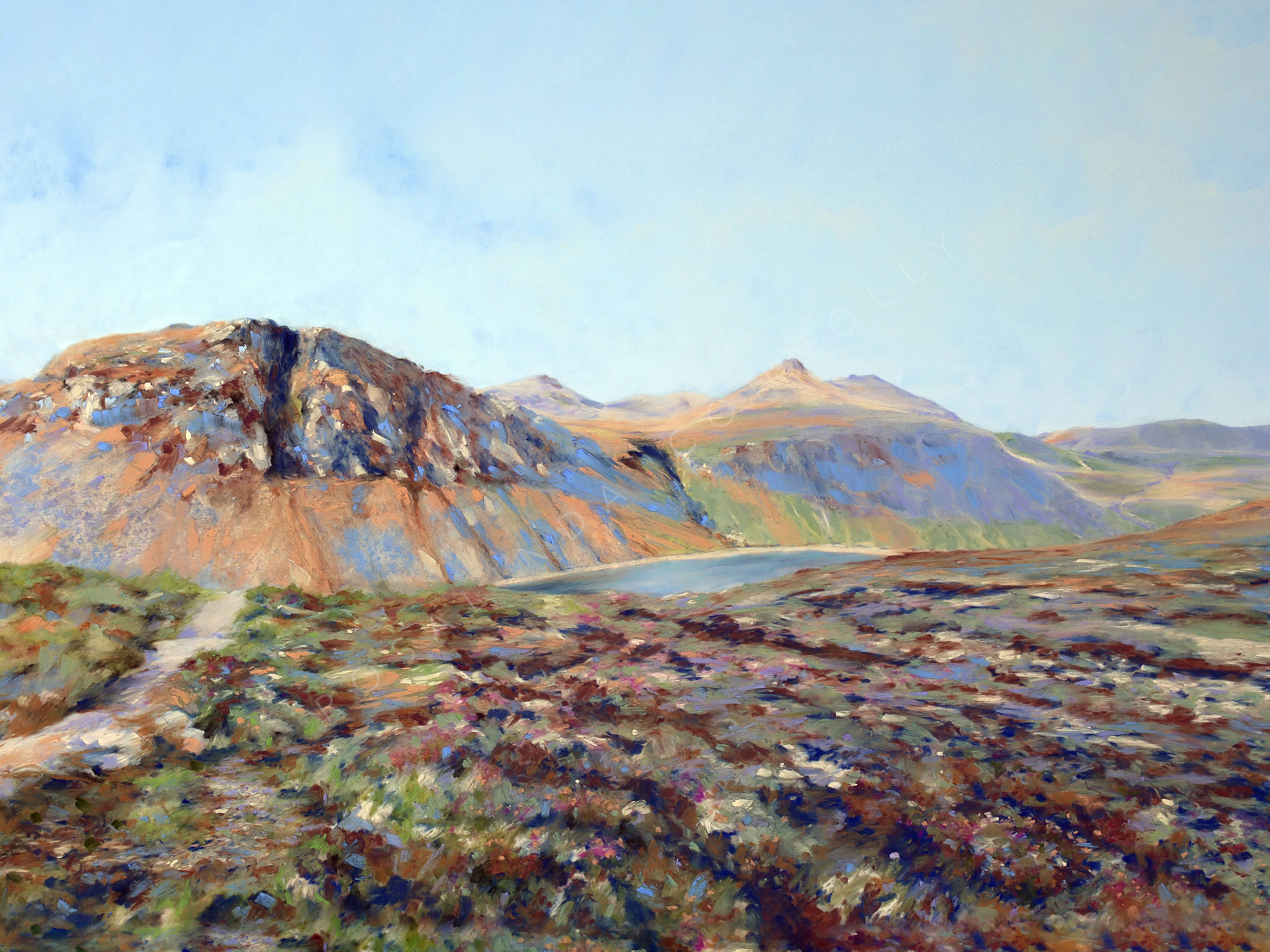 Ben Crom Mountain and Reservoir Irish Print - Mountains of Mourne | Rosalinda Connolly