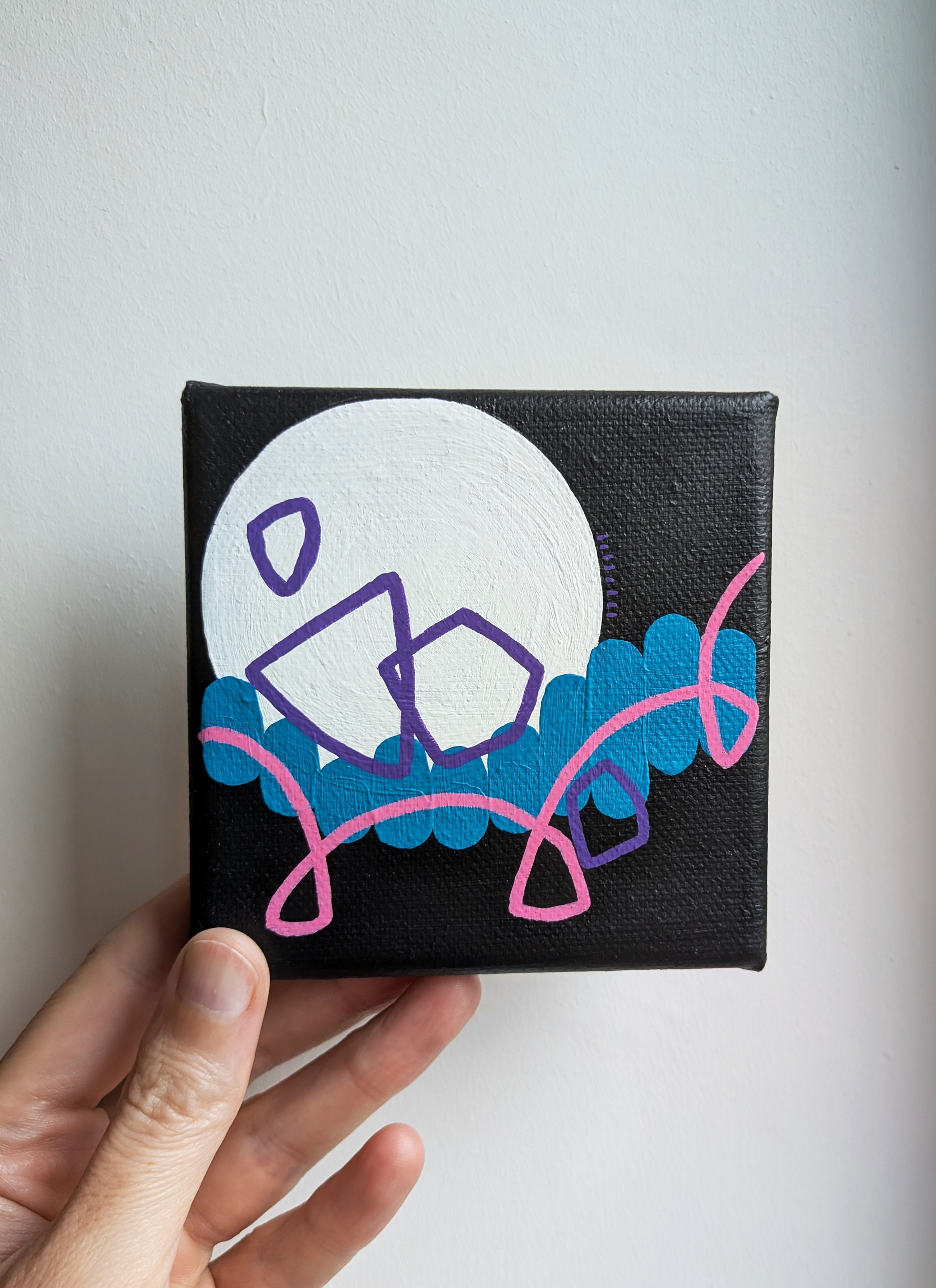 Unnamed Collection - Abstract Acrylic Painting (10x10x1cm)