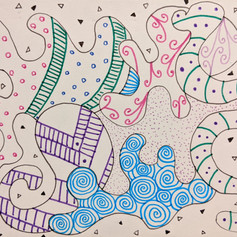 Example of a zentangle - Session 2b, 2021