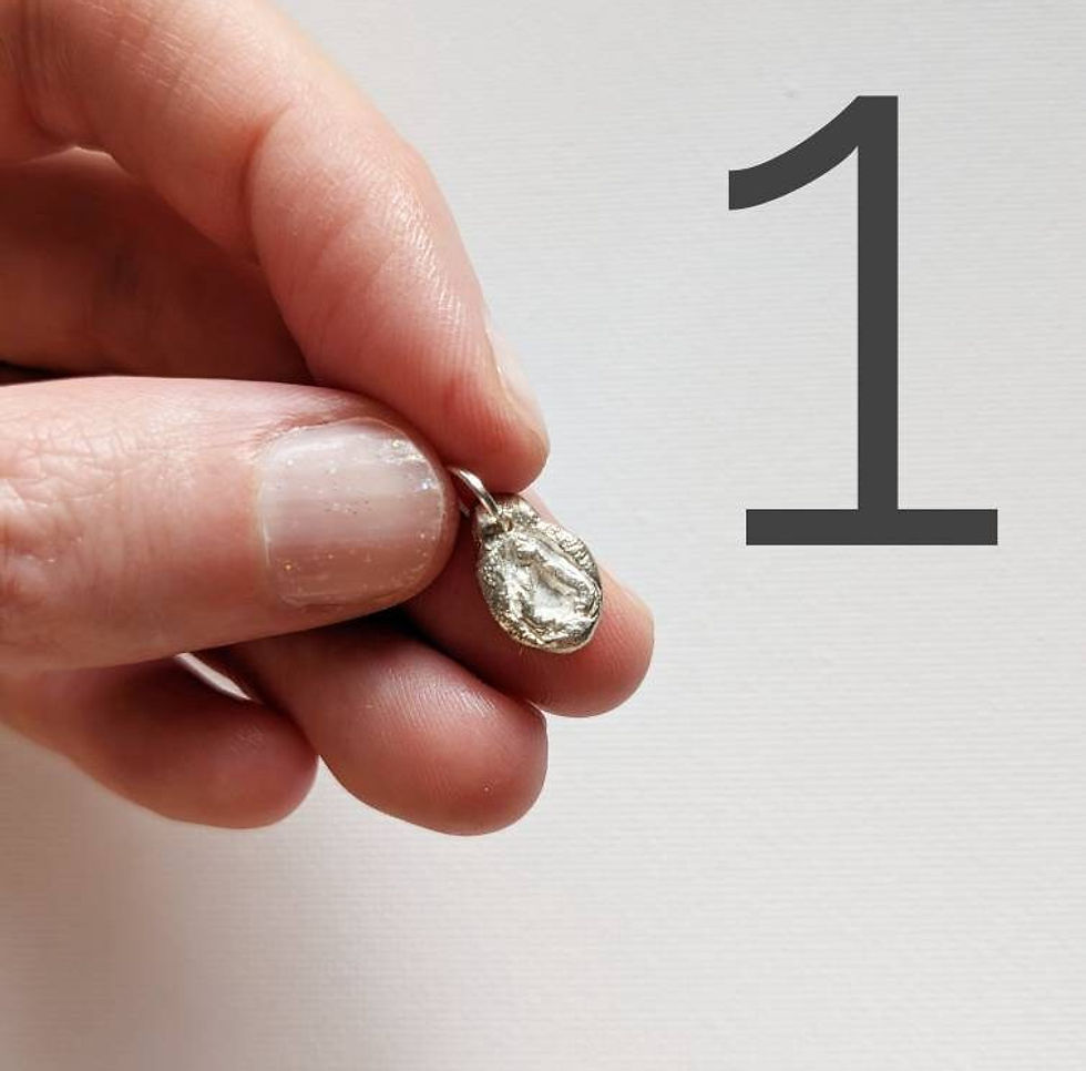 Thumbnail: Small Vulva Silver Necklace