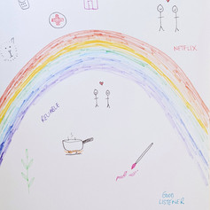 Example of a gratitude rainbow, 2020