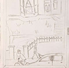 Example of "A view from my window" drawing - Session 7b, 2021