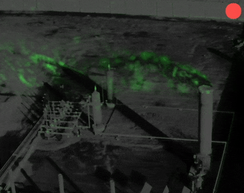 Gas leak detected - coming from an unlit flare