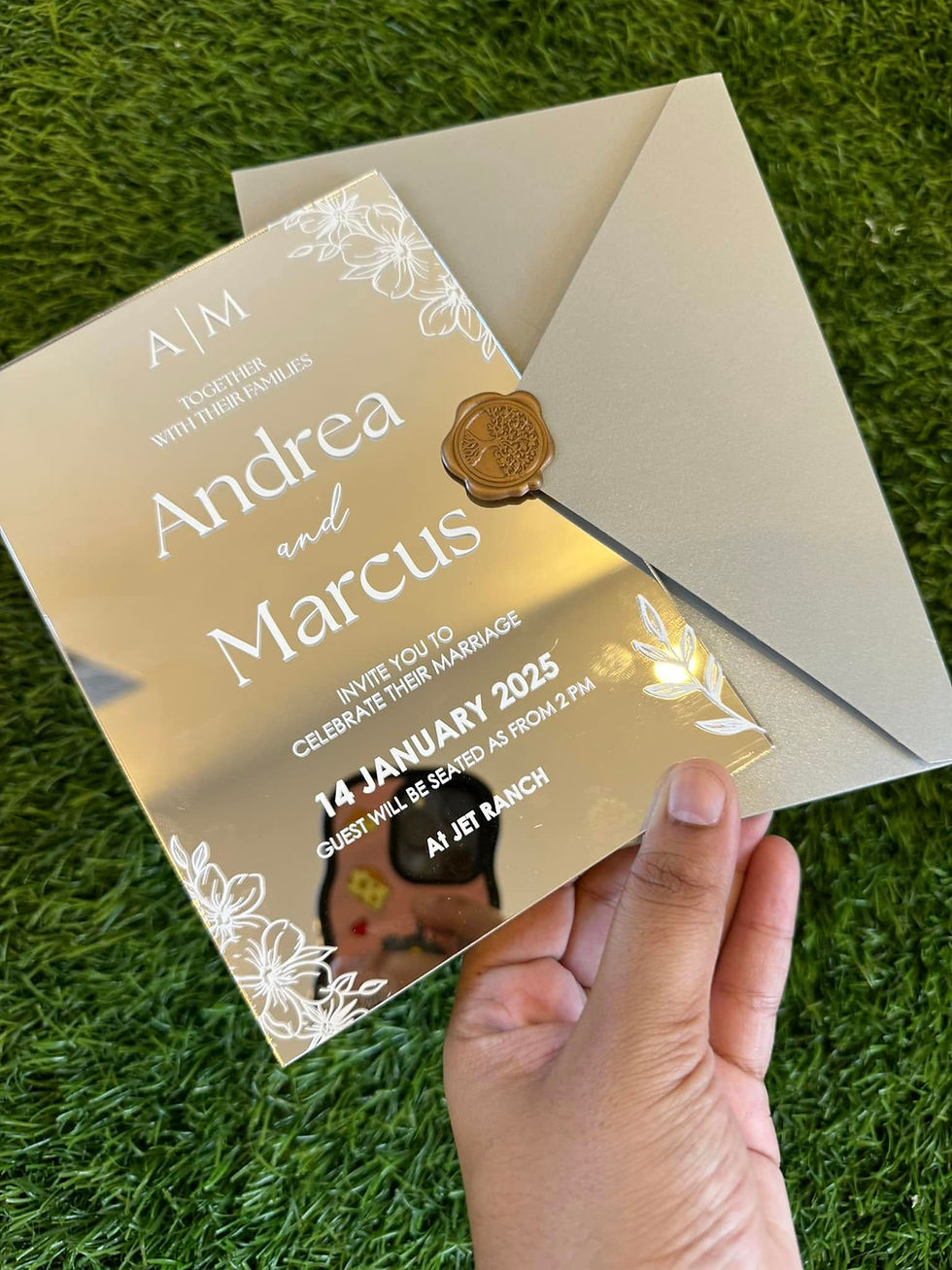 Thumbnail: Luxury Acrylic Invitations (Gold, Silver, Rose Gold)