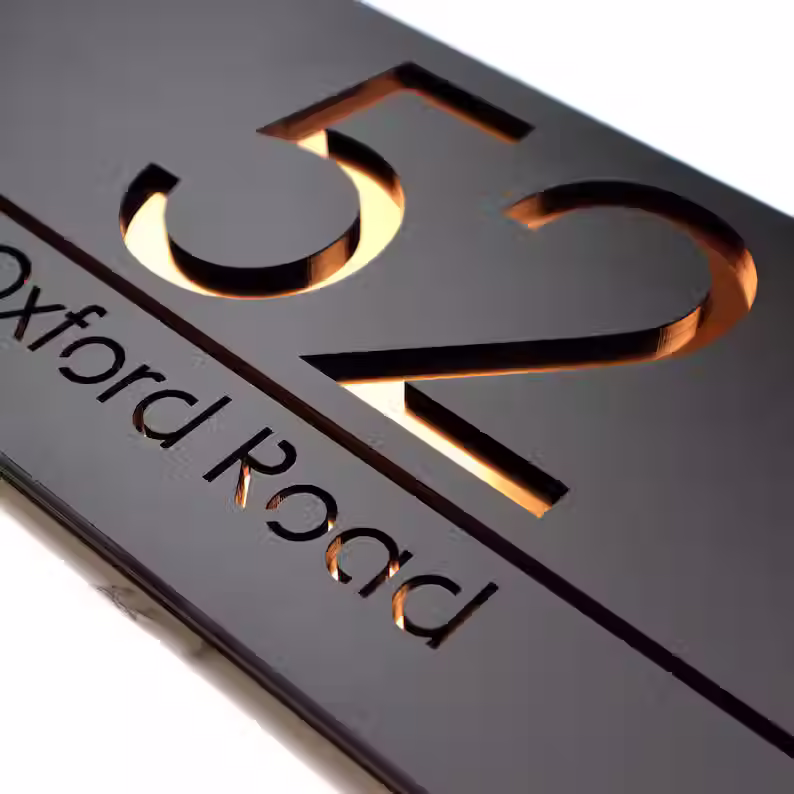 Thumbnail: 2D Acrylic House Plate - Debossed