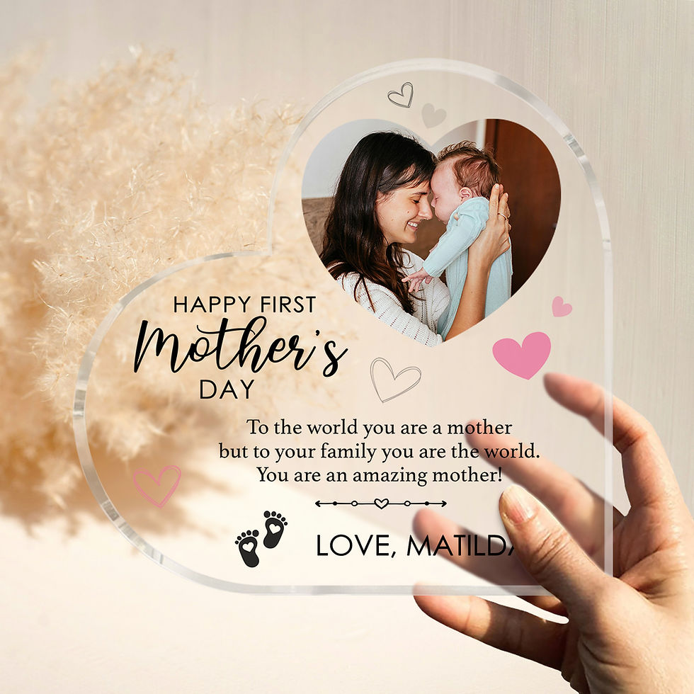 Thumbnail: Mother's Day Heart Acrylic Plaque