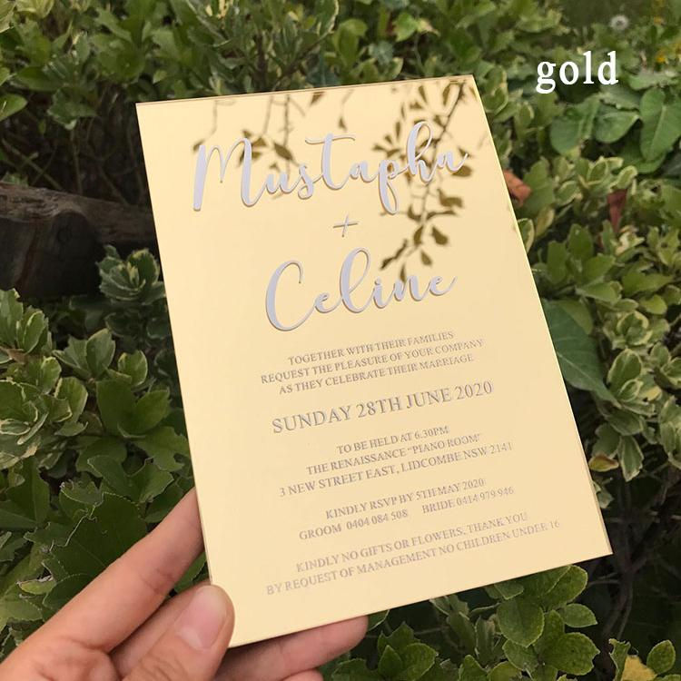Thumbnail: Luxury Acrylic Invitations (Gold, Silver, Rose Gold)