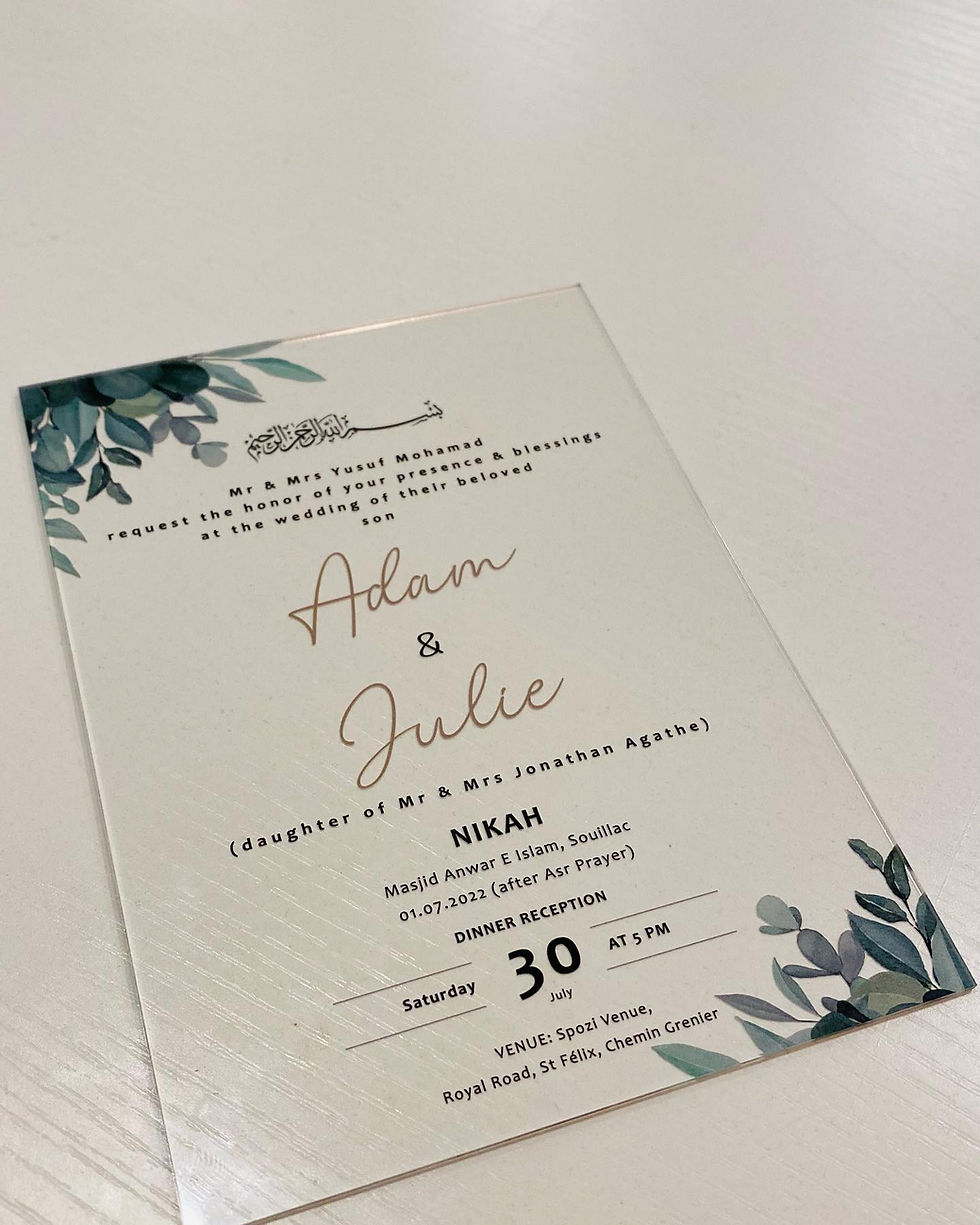 Thumbnail: Acrylic Invitations