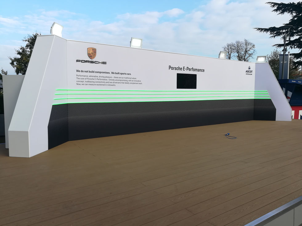 Porsche Stands at Ascot Racecourse