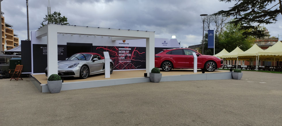 Porsche Stands at Ascot Racecourse