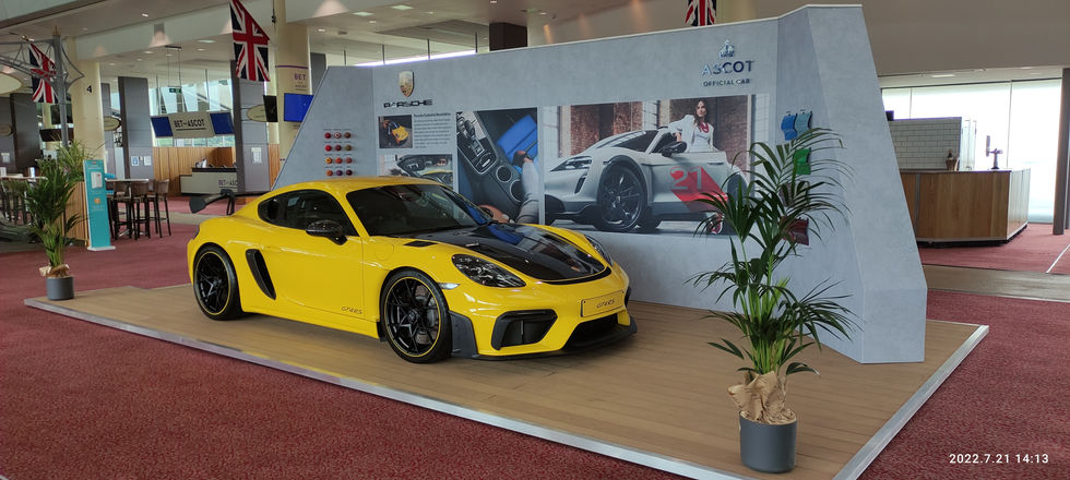 Porsche Stands at Ascot Racecourse