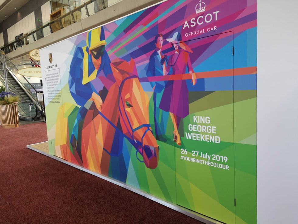 Porsche Stands at Ascot Racecourse