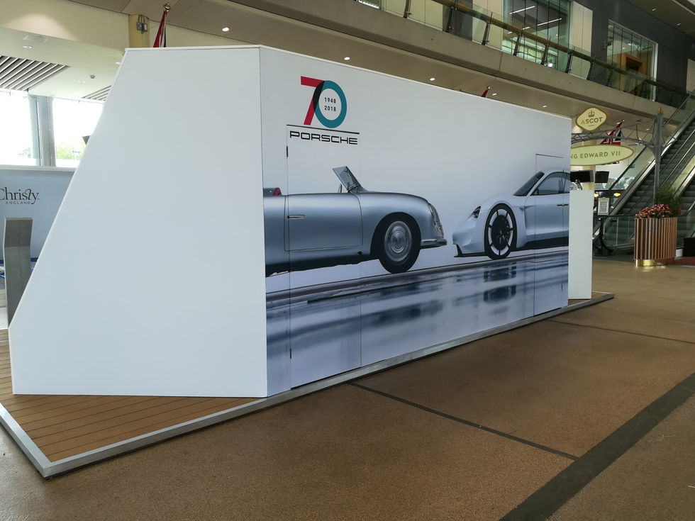 Porsche Stands at Ascot Racecourse