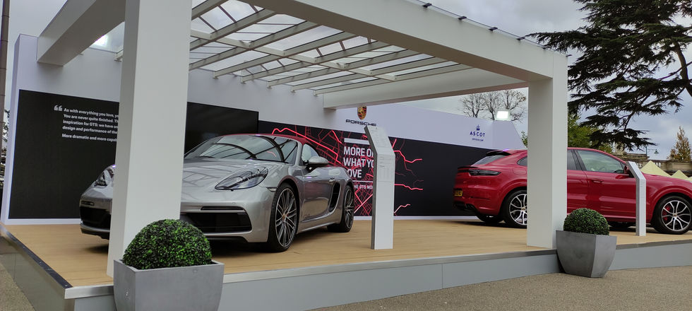 Porsche Stands at Ascot Racecourse
