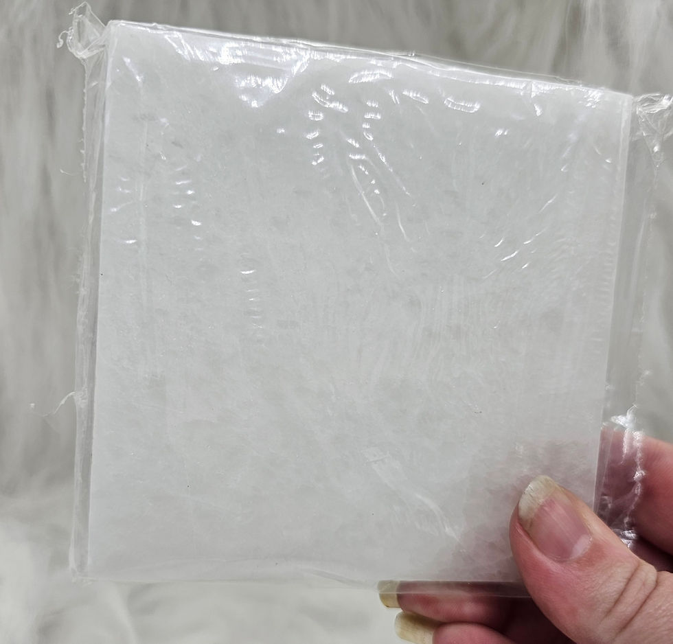 Satin Spar Charging Plate - Square