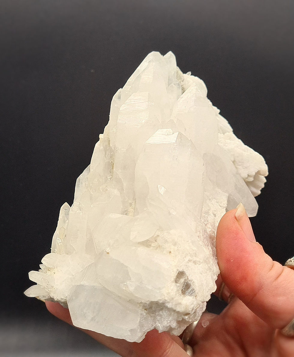 Thumbnail: Quartz Cluster with Mica & Garnet