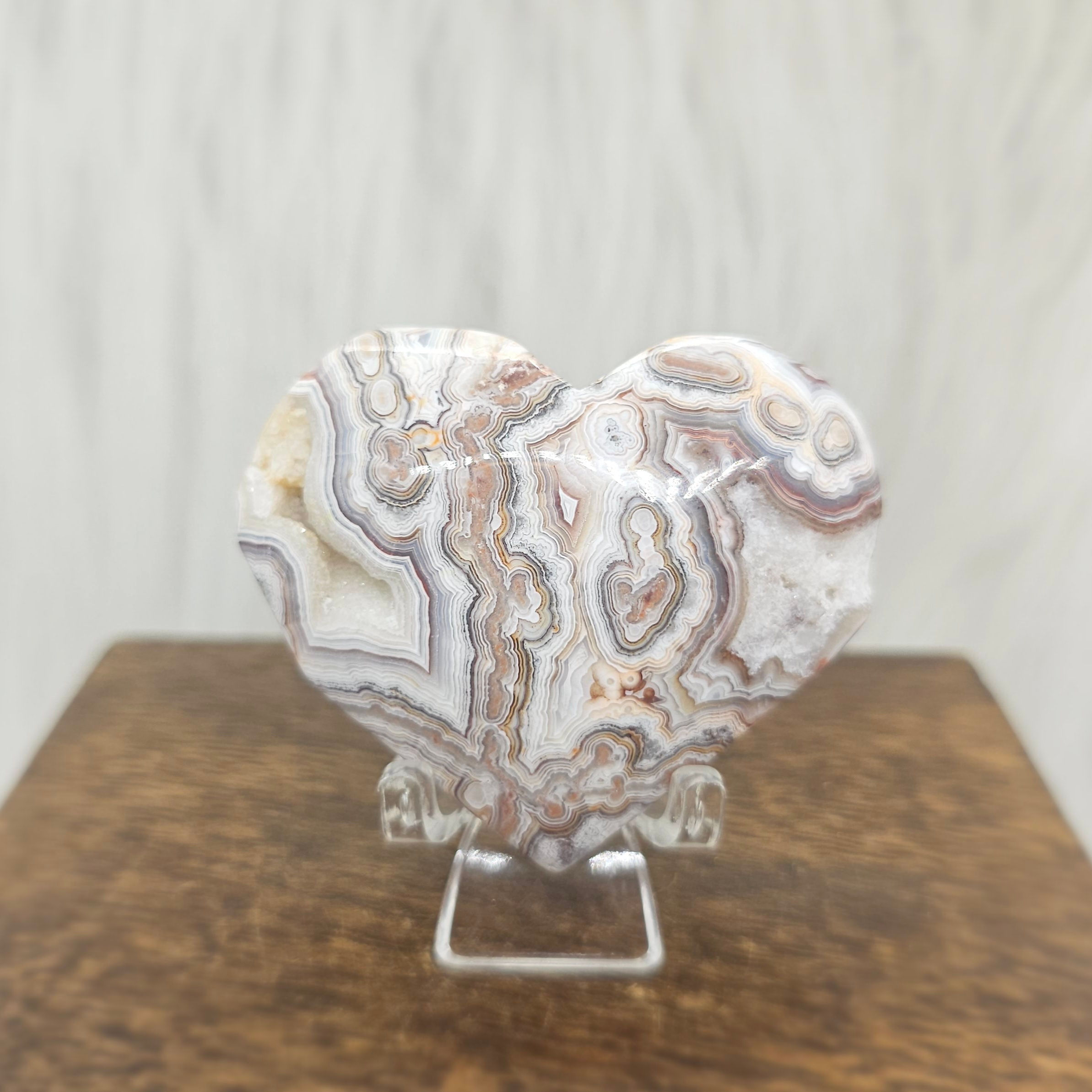 Crazy Lace Agate Heart