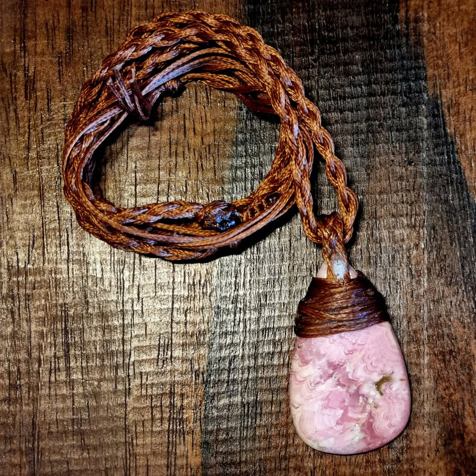 Rhodochrosite Adjustable Necklace