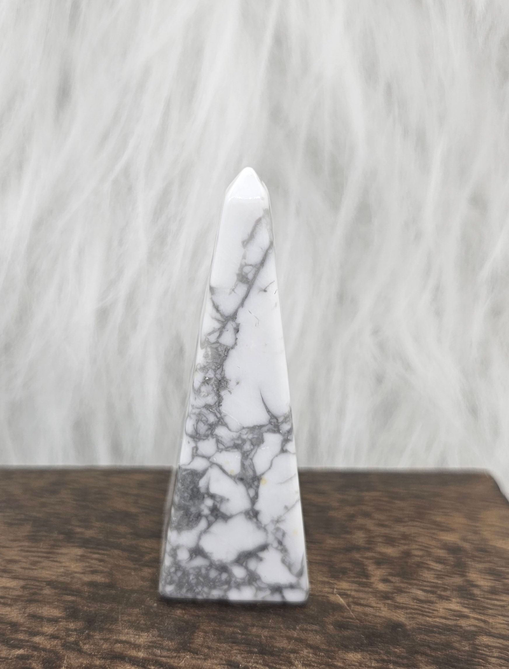 White Howlite Obelisk