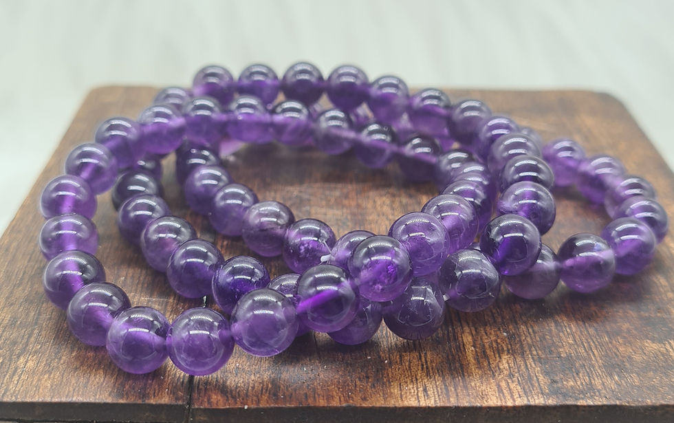 Amethyst Crystal Bead Bracelet
