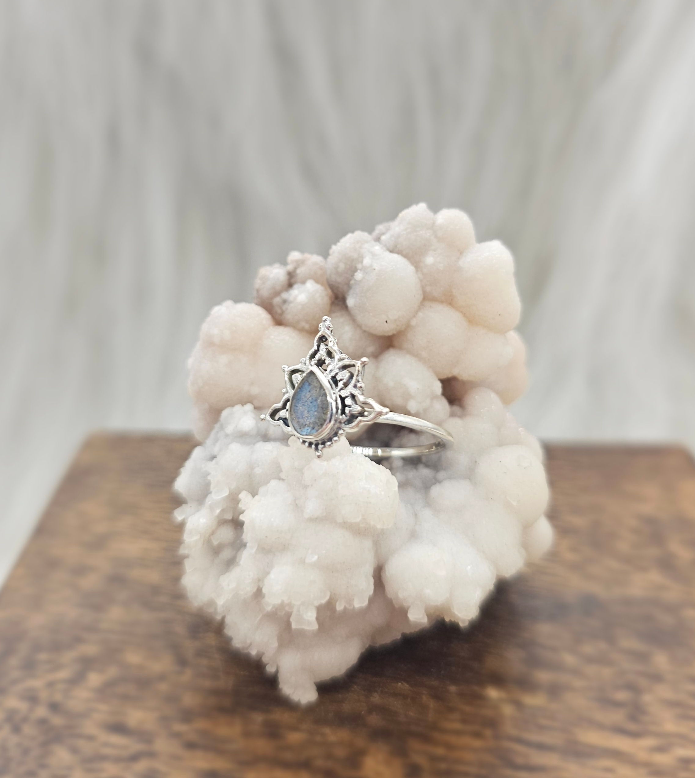 Labradorite Sterling Silver Ring Size 9