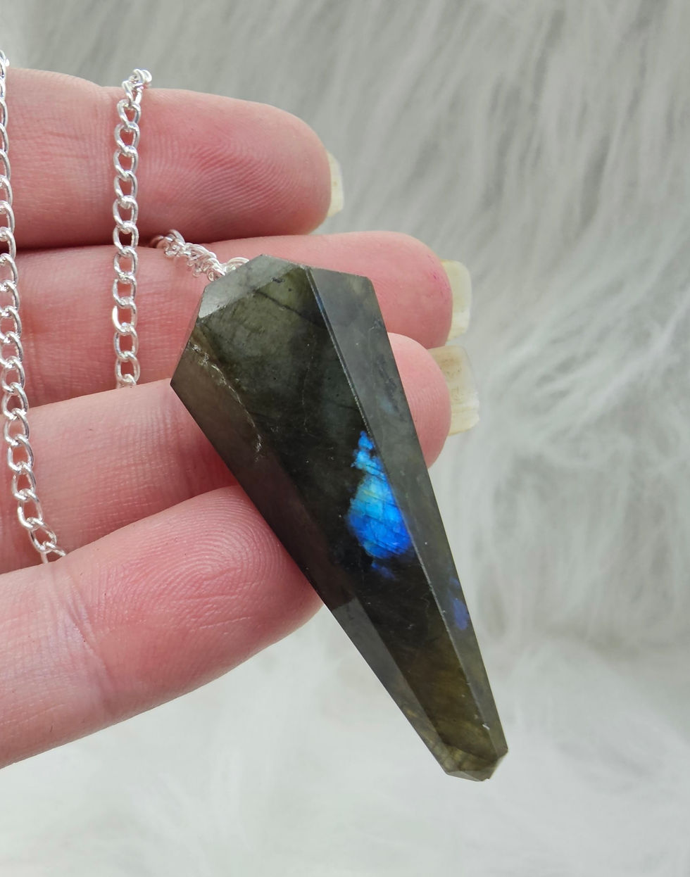 Labradorite Crystal Pendulum