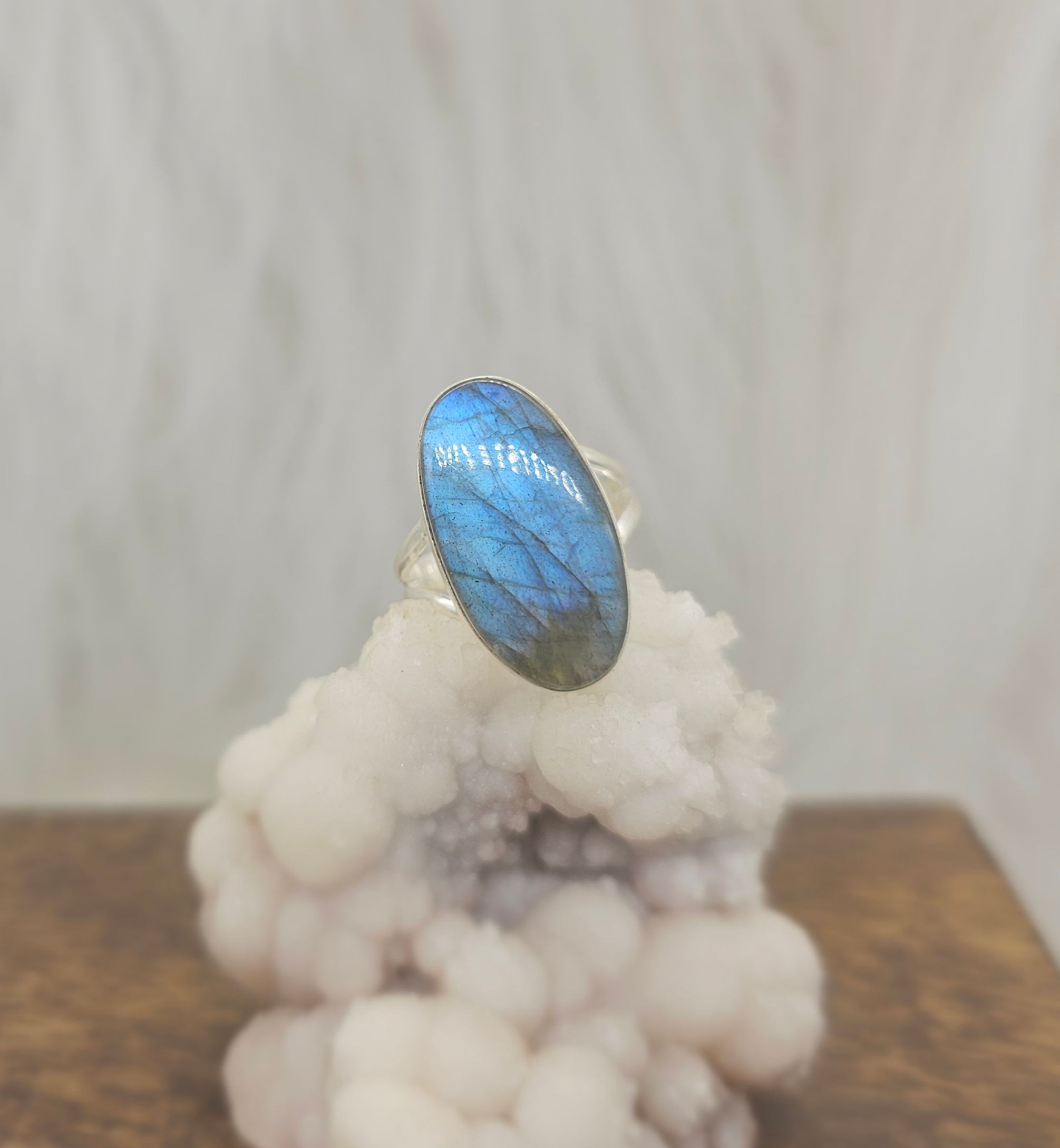 Labradorite Sterling Silver Ring Size 9