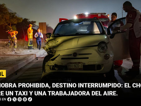 Maniobra prohibida, destino interrumpido: el choque entre un taxi y una trabajadora del aire