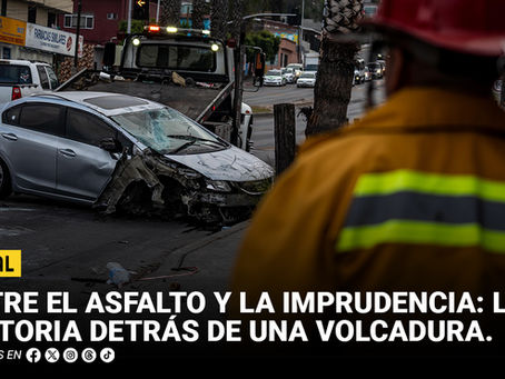 Entre el asfalto y la imprudencia: la historia detrás de una volcadura en colonia Libertad