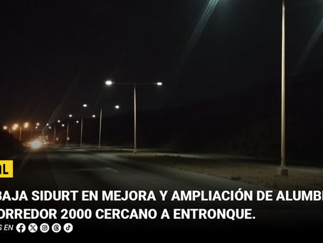 Trabaja SIDURT en mejora y ampliación de alumbrado en Corredor 2000 cercano a entronque