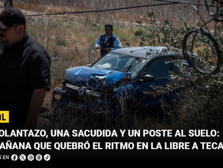 Un volantazo, una sacudida y un poste al suelo: la mañana que se quebró el ritmo en la carretera libre a Tecate