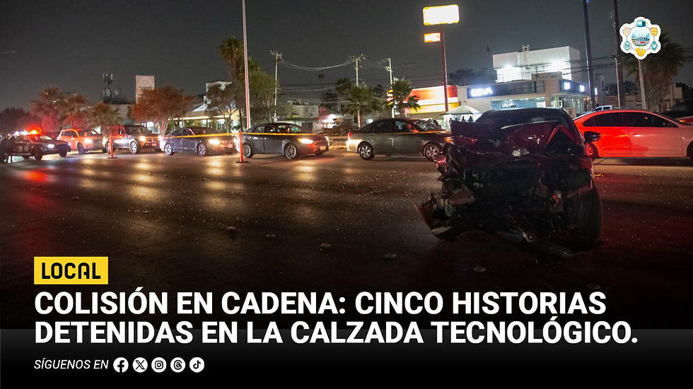 Colisión en cadena: cinco historias detenidas en la Calzada Tecnológico