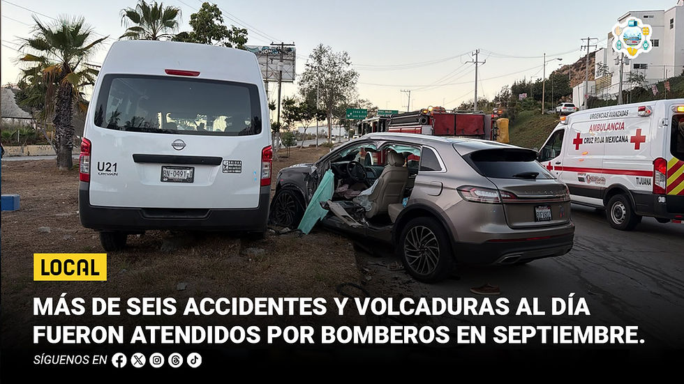 Más de seis accidentes y volcaduras al día fueron atendidos por Bomberos en septiembre
