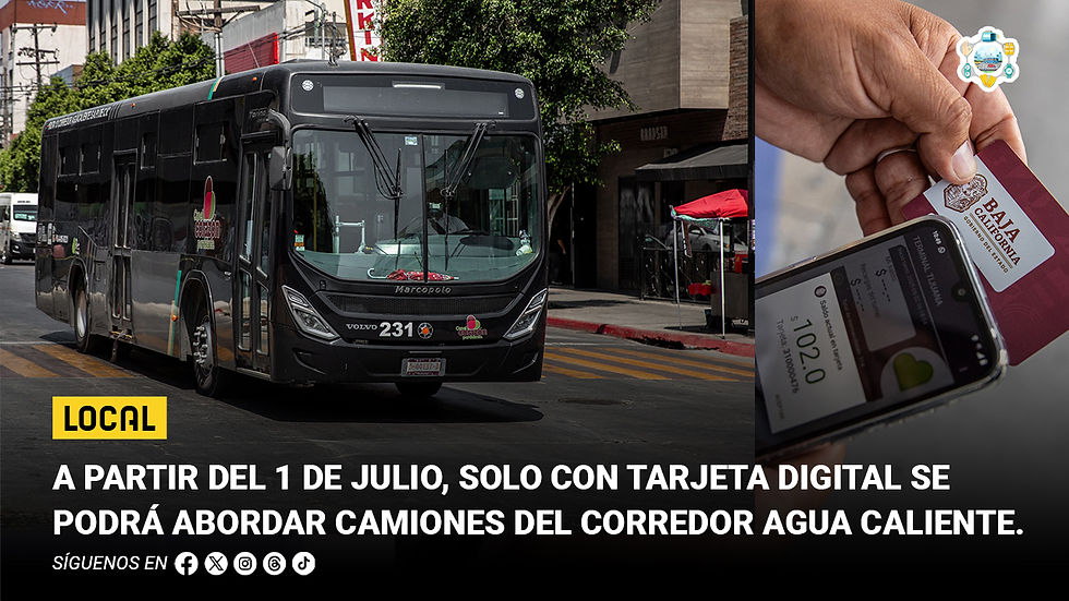 A partir del 1 de julio, solo con tarjeta digital se podrá abordar camiones del Corredor Agua Caliente