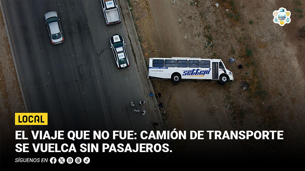 El viaje que no fue: camión de transporte se vuelca sin pasajeros