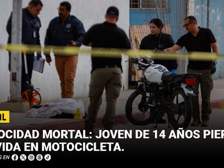 Velocidad mortal: joven de 14 años pierde la vida en motocicleta