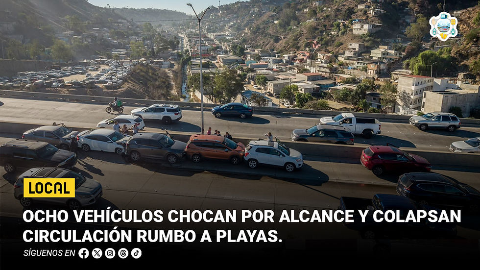 Ocho vehículos chocan por alcance y colapsan circulación rumbo a Playas