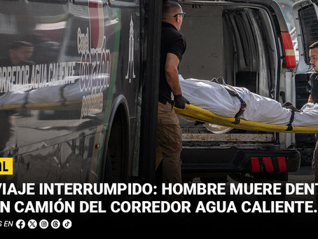 Un viaje interrumpido: hombre muere dentro de un camión del corredor Agua Caliente