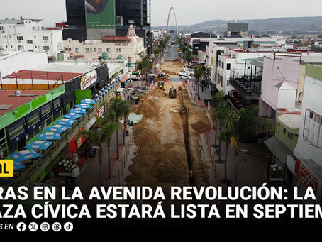 Obras en la Avenida Revolución: la Plaza CÃvica estará lista en septiembre