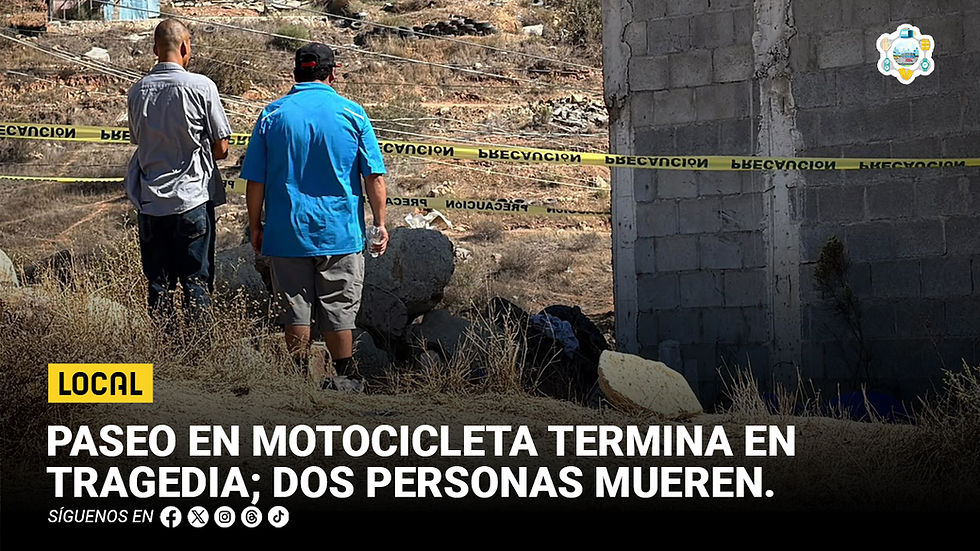 Paseo en motocicleta termina en tragedia; dos personas mueren