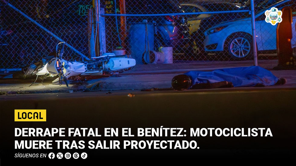 Derrape fatal en el Benítez: motociclista muere tras salir proyectado