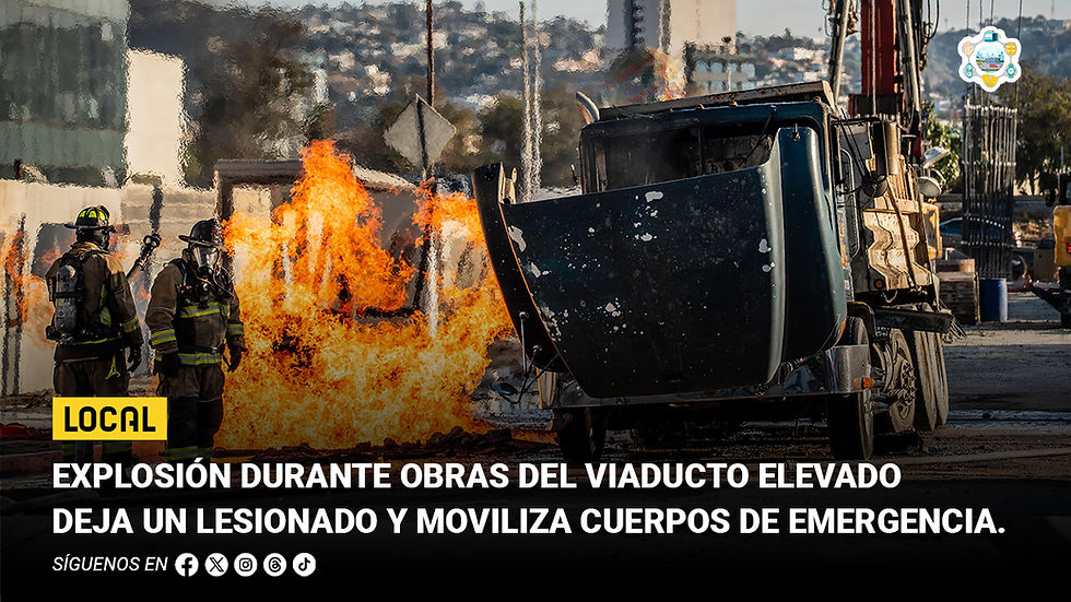 Explosión durante obras del Viaducto Elevado deja un lesionado y moviliza cuerpos de emergencia