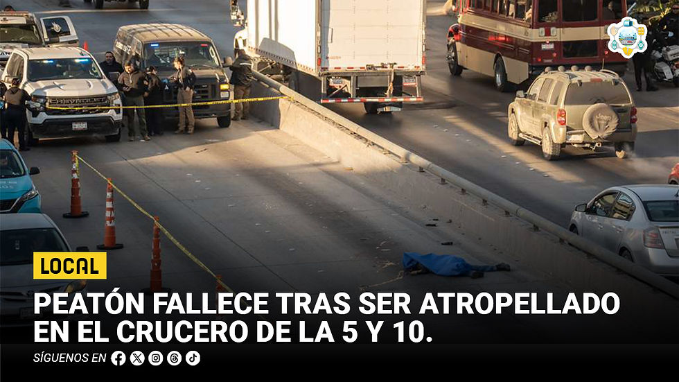 Peatón fallece tras ser atropellado en el crucero de la 5 y 10