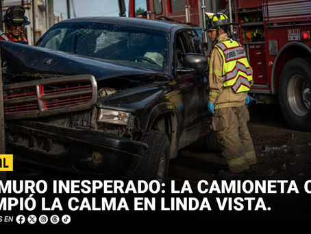 Un muro inesperado: la camioneta que rompió la calma en Linda Vista