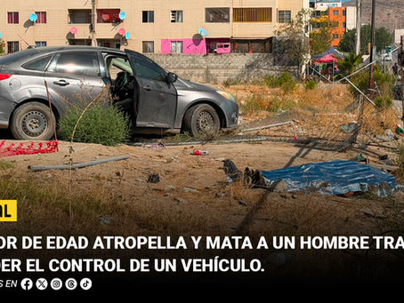 Menor de edad atropella y mata a un hombre tras perder el control de un vehículo en Residencial Margaritas
