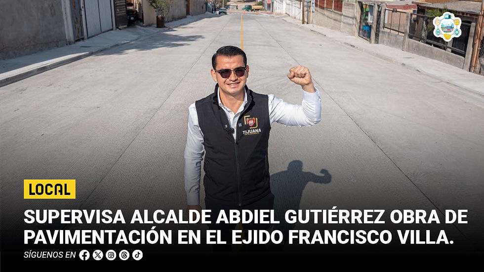 Supervisa alcalde Abdiel Gutiérrez obra de pavimentación en el Ejido Francisco Villa