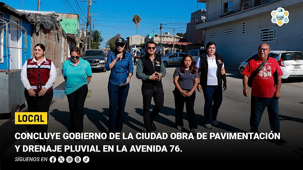 Concluye Gobierno de la Ciudad obra de pavimentación y drenaje pluvial en la Avenida 76