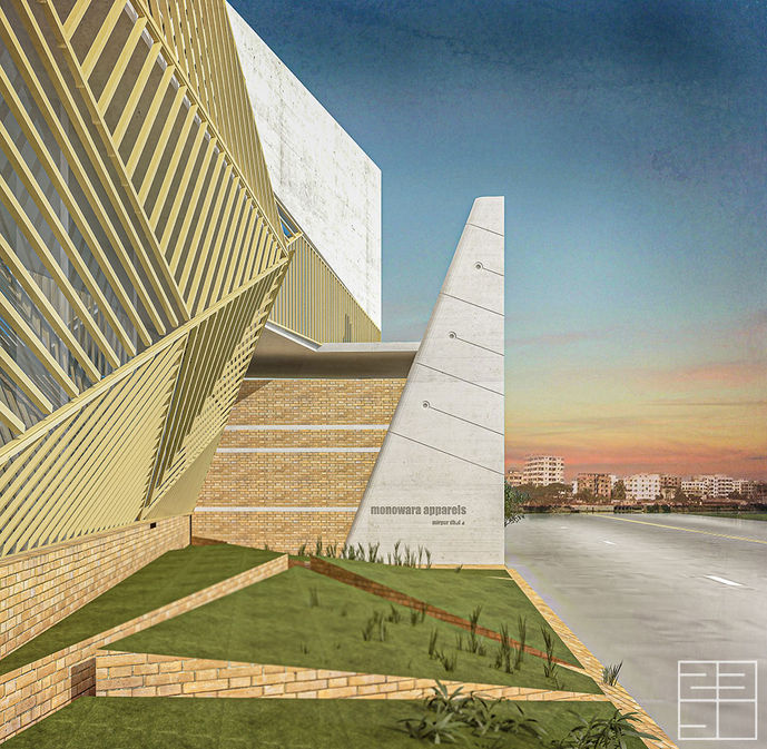 Monowara Apparels view 4 - RMG factory at Dhaka | architecture by 23/90 Architects