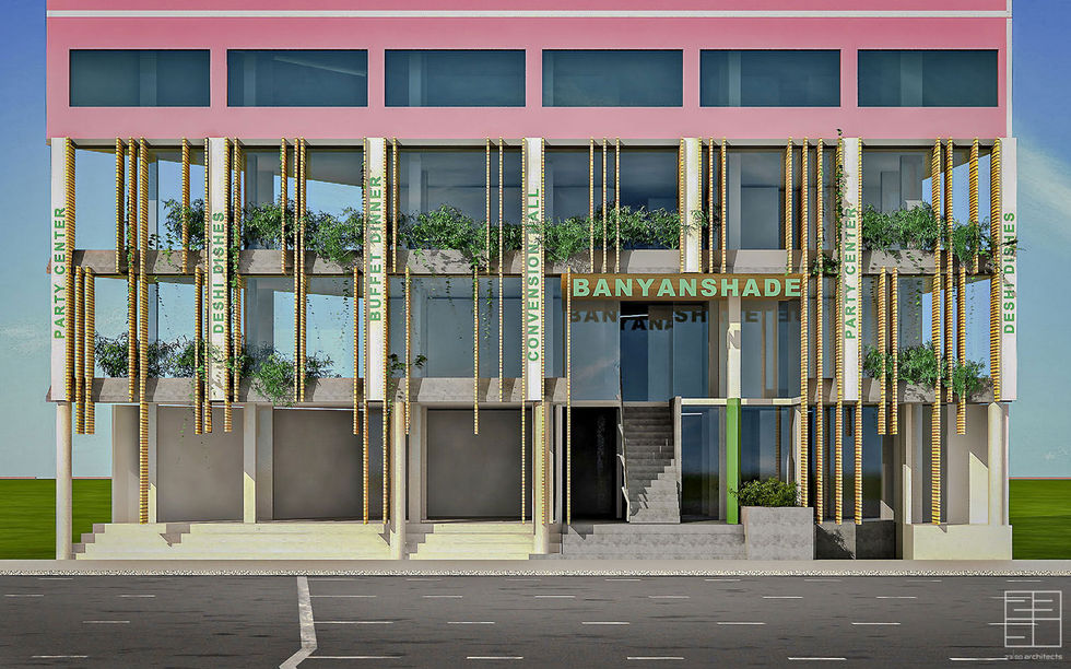 Banyan Shade Restaurant Branch-2 view 3 - Restaurant at Jatrabari | installation & others by 23/90 Architects
